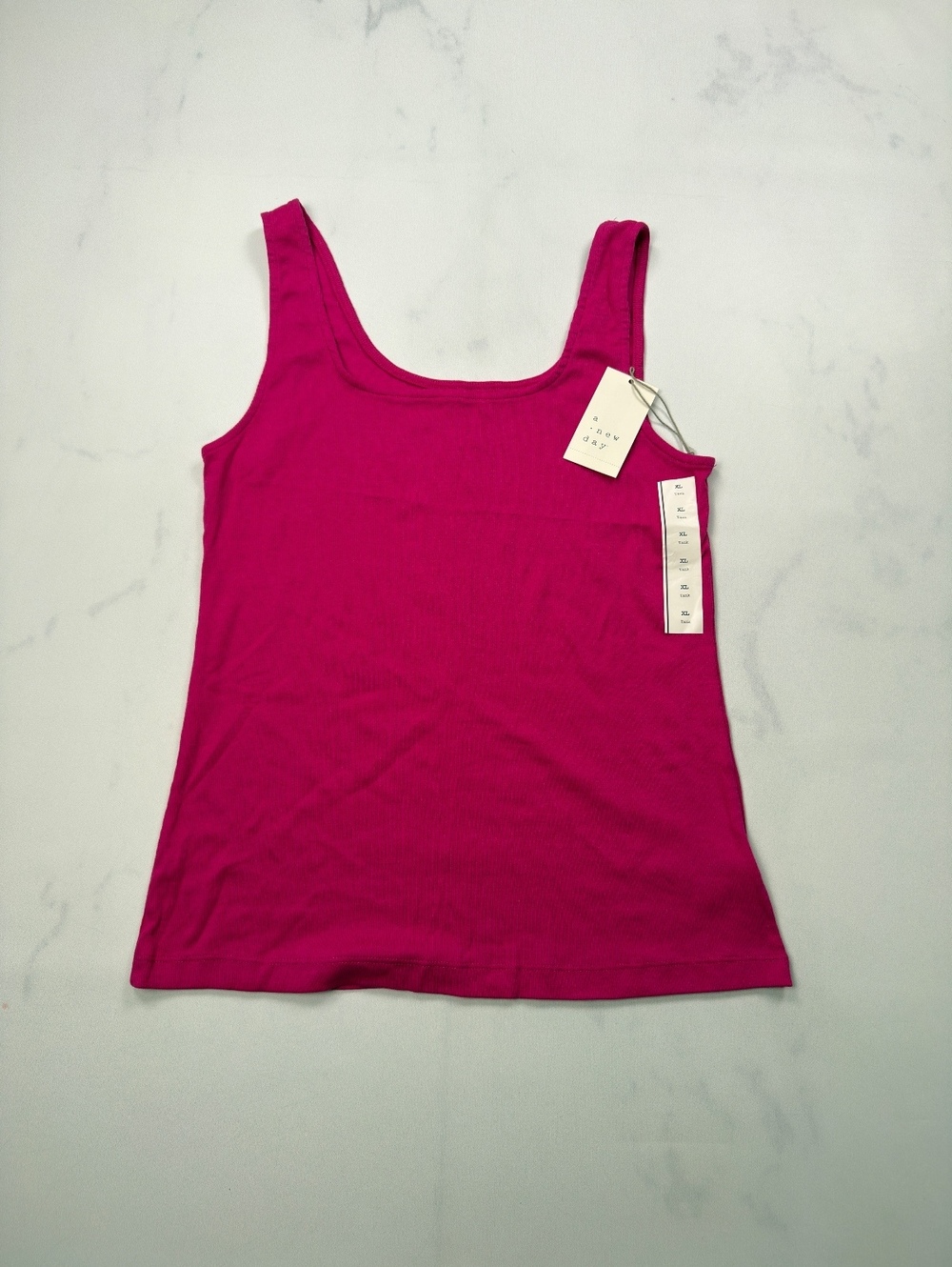 A New Day Tank Pink Scoop Neck Stretch Fit - Womens XL NWT